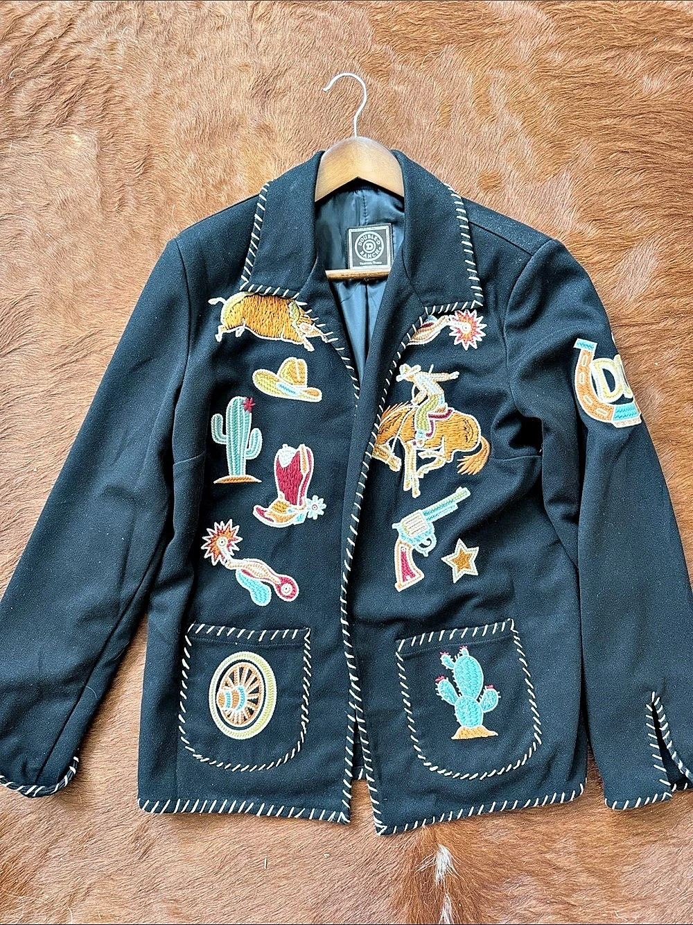 Double D Ranch Embroidered Black Utility Jacket